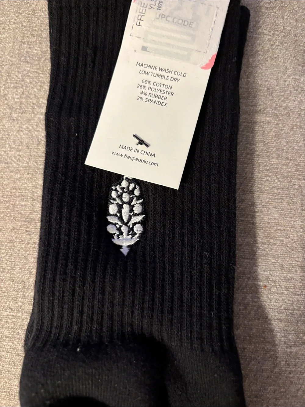 Free People Movement Bringing Buti Back Tube Socks. NWT. Black